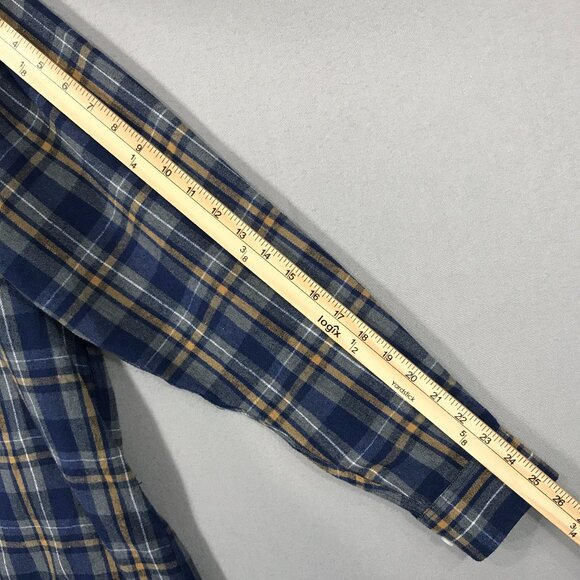 Swisswell Shirt Men's 2XL Blue Plaid Flannel Button Down Long Sleeve Pockets - Picture 11 of 11